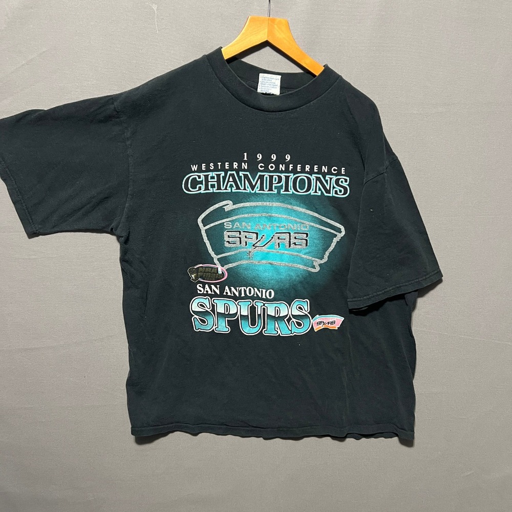 Vintage 1999 San Antonio Spurs Western Conference Champions Shirt XL All Sport
